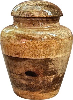 stunning Mango Wood Keepsake For Human Ashes, Urn Pet Cremates