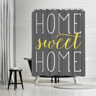 71 x 74 Shower Curtain, Home Sweet Home Canary by Samantha Ranlet