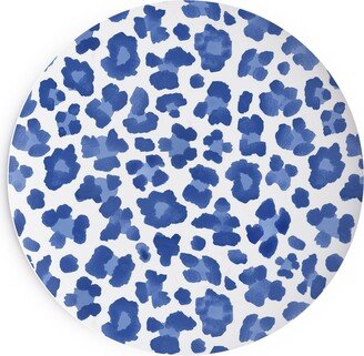 Salad Plates: Leopard Print Salad Plate, Blue