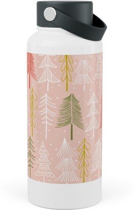 Photo Water Bottles: Oh' Christmas Tree Stainless Steel Wide Mouth Water Bottle, 30Oz, Wide Mouth, Pink