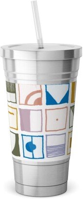 Travel Mugs: The New Nautical - Naval Flags - Multi Stainless Tumbler With Straw, 18Oz, Multicolor