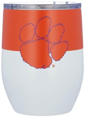 Clemson Tigers 16 oz Colorblock Stainless Steel Curved Tumbler