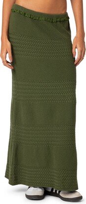 EDIKTED Garner Textured Maxi Sweater Skirt