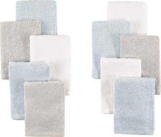 Baby Boy Rayon from Bamboo Luxurious Washcloths, Light Blue Gray, One Size