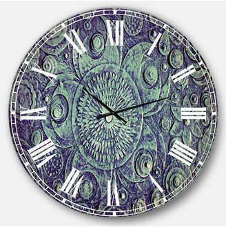 Designart Digital Art Oversized Round Metal Wall Clock - 36 x 36