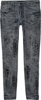 P001 X-Ray Foil Low-Rise Skinny Jeans