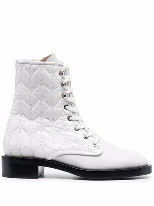 Quilted Lace-Up Boots-AB