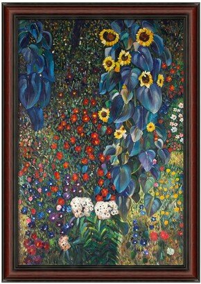 OVERSTOCK ART La Pastiche Farm Garden With Sunflowers Reproduction Oil Painting