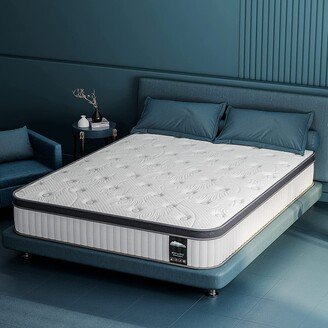 Serweet 8-Inch Hybrid Memory Foam Pocket Spring Mattress - White