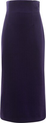 Longuette Skirt Philosophy In Velvet Stretch