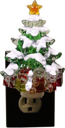 Christmas Christmas Tree Night-Light - One Night Light 5.0 Inches - Electrical Plug-In Teddy Bear - 164067 - Plastic - Green