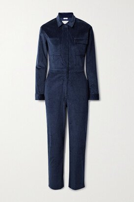 Net Sustain Bigwig Cropped Cotton-blend Corduroy Jumpsuit - Blue