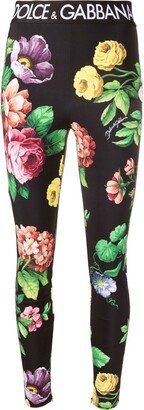 Floral-Print Leggings