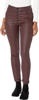 Mia High Rise Slim Skinny (Bordeaux) Women's Clothing