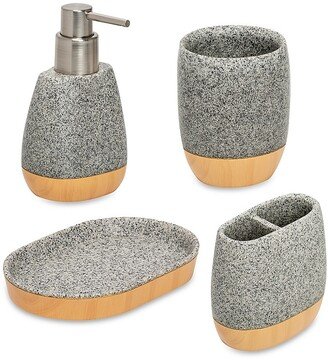 4-Piece Speckled Bath Accessory Set