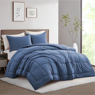 3Pc Velvet Plush Comforter Set