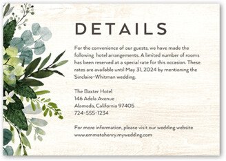Enclosure Cards: Naturally Green Wedding Enclosure Card, White, Matte, Signature Smooth Cardstock, Square