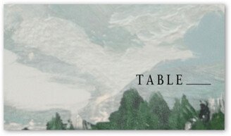 Wedding Place Cards: Mountain Lake Wedding Place Card, White, Placecard, Matte, Signature Smooth Cardstock