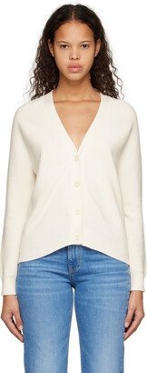 White Y-Neck Cardigan