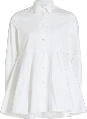 Cotton Peplum Shirt