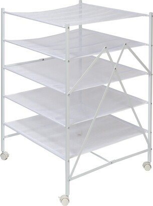 5-Tier Collapsible Rolling Clothes Drying Rack