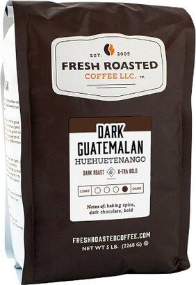 Fresh Roasted Coffee, Dark Guatemalan Huehuetenango Coffee, Dark Roast Ground Coffee - 5lb