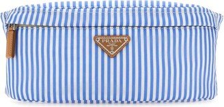 Logo Patch Striped Belt Bag