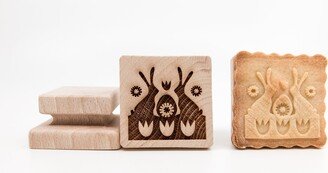 No. S087 Wooden Stamp Deeply Engraved, Toys, Stamp, Baking Gift, Easter Bunnies