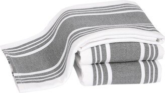 Stripe Dual Sided Woven Kitchen Towel, Set of 3