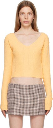 Orange V-Neck Sweater