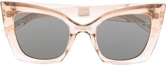 Transparent Cat-Eye Frame Sunglasses