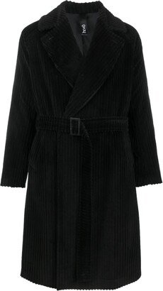 Belted Ribbed Coat