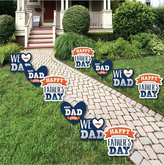 Big Dot Of Happiness Happy Father's Day - Lawn Decor - Outdoor We Love Dad Party Yard Decor - 10 Pc