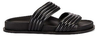 Leather Slides in Black