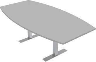 Skutchi Designs, Inc. 6 Person Boat Shaped Conference Table Metal T-Bases Power Module 6X4