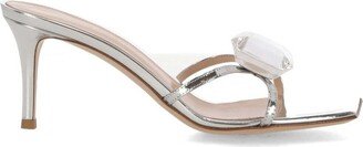 Jewel Pendant Heeled Sandals