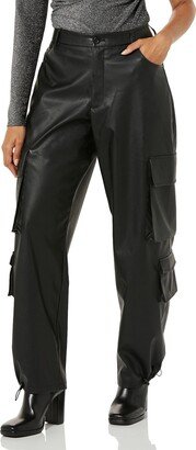 TEREA Women's Anika Vegan Leather Cargo Pant