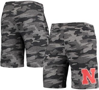 Men's Concepts Sport Charcoal, Gray Nebraska Huskers Camo Backup Terry Jam Lounge Shorts - Charcoal, Gray