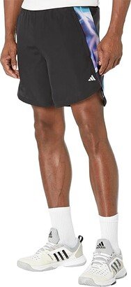 D4M High Intensity Training 7 Shorts (Black/Silver Metallic) Men's Clothing