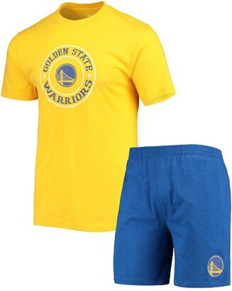 Men's Concepts Sport Royal and Gold Golden State Warriors T-shirt and Shorts Sleep Set - Royal, Gold