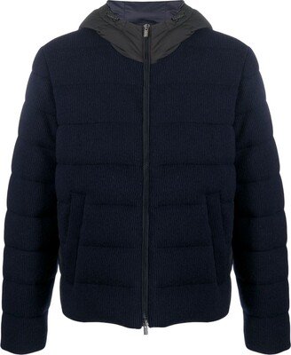 Knitted Padded Hooded Jacket