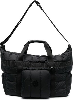 Logo-Plaque Padded Duffle Bag