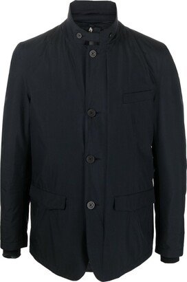 High-Neck Padded Shirt Jacket