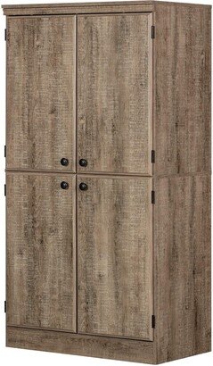 Morgan 4-Door Storage Cabinet-Weathered Oak