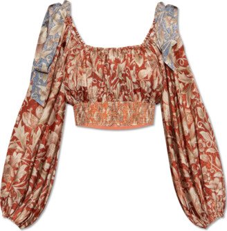 Silk Crop Top - Multicolour