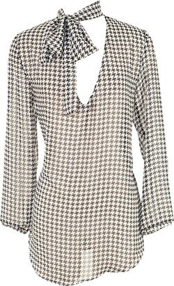 Jennafer Grace Mod Tie Front Blouse