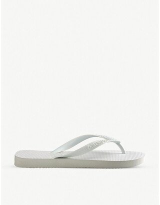 Womens White Top Rubber Flip-flops