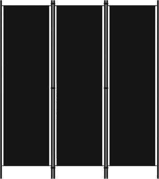 3-Panel Room Divider Black 59.1