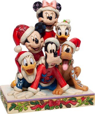 Enesco Jim Shore Disney Traditions Christmas Mickey Mouse and Friends Figurine