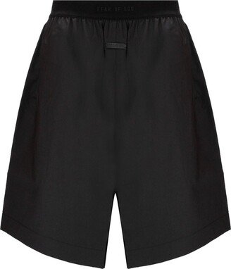 Logo-Waistband Drop Crotch Shorts